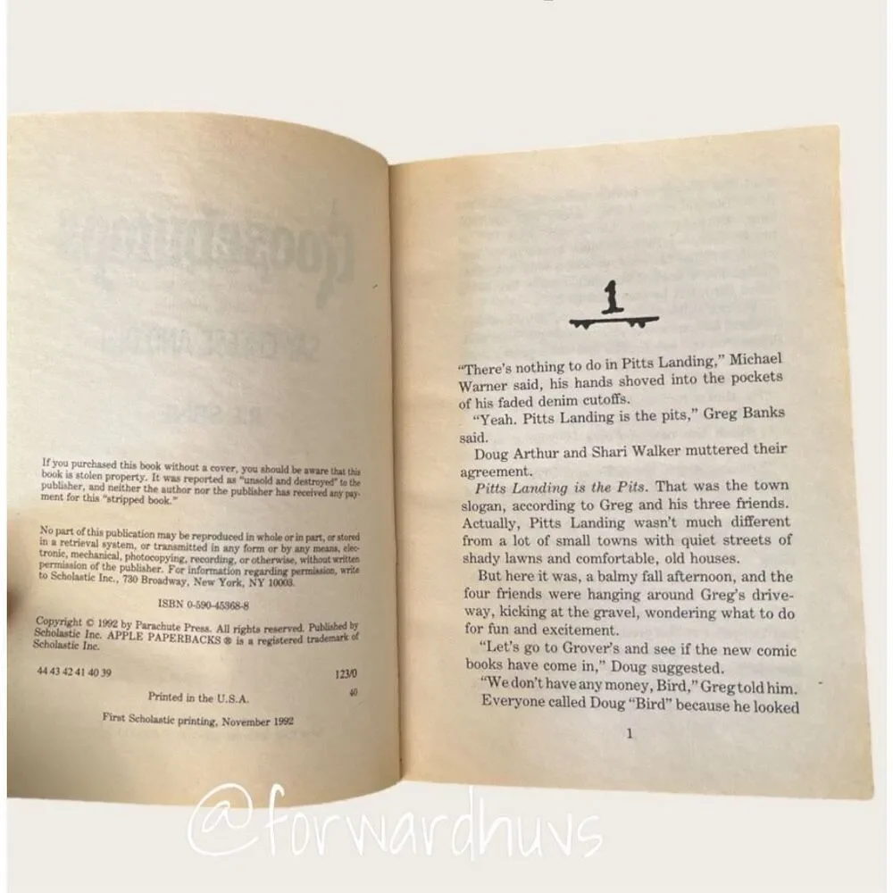 Goosebumps | R.L. Stine | Say Cheese and Die! | Vintage 1992